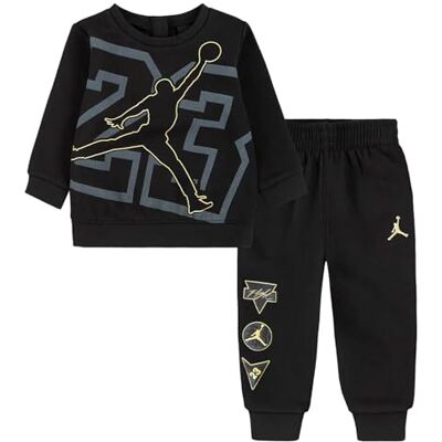 NIKE Jordan Tuta Nero da Bambino 85D547-023 NIKE Jordan Tuta Nero da Bambino 85D547-023