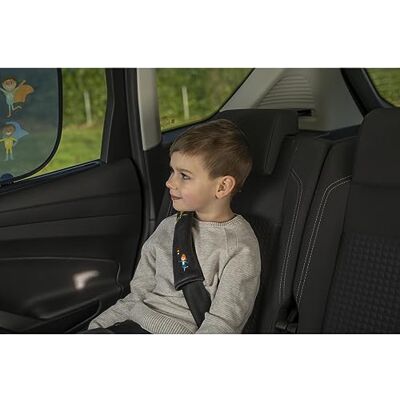 Cartrend Bältesklädsel HEROT med bekvämt tyg, färgglad design för barn, enkel installation, flexibel positionering 2 stycken grå Cartrend Bältesklädsel HEROT med bekvämt tyg, färgglad design för barn, enkel installation, flexibel positionering 2 stycken grå