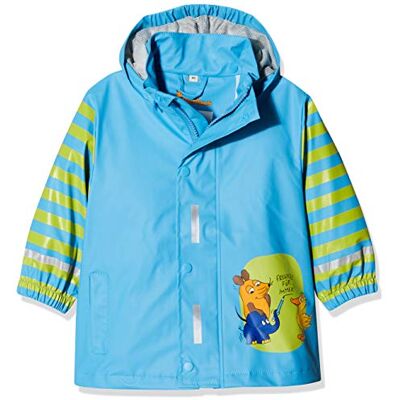 Playshoes Unisex barn regnjacka vind och vattentät regnrock regnkläder, blue musen, 86 Playshoes Unisex barn regnjacka vind och vattentät regnrock regnkläder, blue musen, 86
