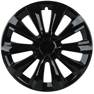 Cartrend Navkapslar Delta, 35 cm (14 tum), för alla vanliga stålfälgar, tillverkade av speciell ABS-kvalitetsplast, slagtålig, tvåskikts metallisk målning, övermålad, svart, 1 st Cartrend Navkapslar Delta, 35 cm (14 tum), för alla vanliga stålfälgar, tillverkade av speciell ABS-kvalitetsplast, slagtålig, tvåskikts metallisk målning, övermålad, svart, 1 st