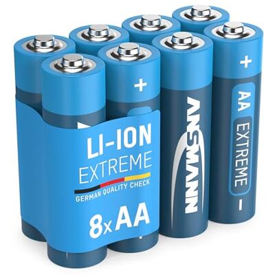 Ansmann Extreme Lithium Batterie AA Mignon un Pacco da 8-1,5V LR6 Alta capacità, estremamente leggera potenza + 700% in piu di Alkaline5V 1X8 Bolla Mignon Aa Batteria, 700% More Power Ansmann Extreme Lithium Batterie AA Mignon un Pacco da 8-1,5V LR6 Alta capacità, estremamente leggera potenza + 700% in piu di Alkaline5V 1X8 Bolla Mignon Aa Batteria, 700% More Power
