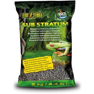 Exo Terra Sub Stratum, bioaktivt vulkaniskt substrat, substrat för terrarier, för en ren och hälsosam livsmiljö i terrariet, 2 kg Bioaktivt vulkaniskt substrat för reptilterrarier, eliminerar lukt Exo Terra Sub Stratum, bioaktivt vulkaniskt substrat, substrat för terrarier, för en ren och hälsosam livsmiljö i terrariet, 2 kg Bioaktivt vulkaniskt substrat för reptilterrarier, eliminerar lukt