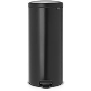 Brabantia NewIcon Treteimer sanft schließend, Kunststoff-Inneneimer, Matt Black, 30 Liter