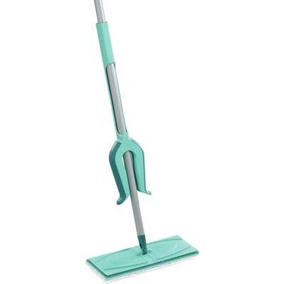 Leifheit Golvmopp Picobello M micro duo med utpressningsmekanik på handtaget, skrubber med 2-fibertorköverdrag av mikrofiber, torkare med 360°-fog, blå Leifheit Golvmopp Picobello M micro duo med utpressningsmekanik på handtaget, skrubber med 2-fibertorköverdrag av mikrofiber, torkare med 360°-fog, blå