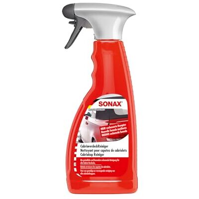 SONAX 309200 Rengörare för Konvertibla Skydd Borttagning av Smuts från tyg och Plastlock, Röd, 500 ml SONAX 309200 Rengörare för Konvertibla Skydd Borttagning av Smuts från tyg och Plastlock, Röd, 500 ml