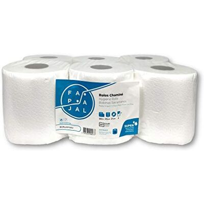 Fapajal Papercare Spole Secamanos, Virgin Cellulosa, 2 lager, Laminat, 90 meter, 6 rullar Fapajal Papercare Spole Secamanos, Virgin Cellulosa, 2 lager, Laminat, 90 meter, 6 rullar