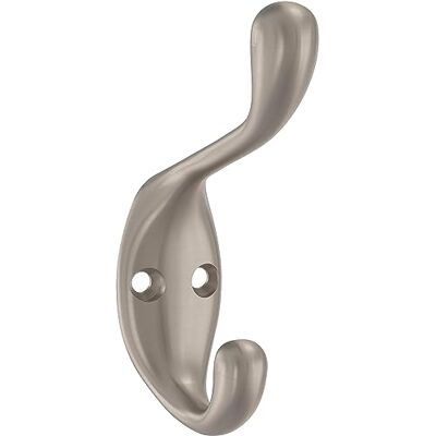 Franklin Brass Heavy Duty (10-Pack) Coat and Hat Wall Hooks Double Hooks for Hanging Nickel Wall Mount Hanger Backpack, Purse, Bag, Towel Organization Decorative Wall Hooks B34864K-NIC-C Franklin Brass Heavy Duty (10-Pack) Coat and Hat Wall Hooks Double Hooks for Hanging Nickel Wall Mount Hanger Backpack, Purse, Bag, Towel Organization Decorative Wall Hooks B34864K-NIC-C