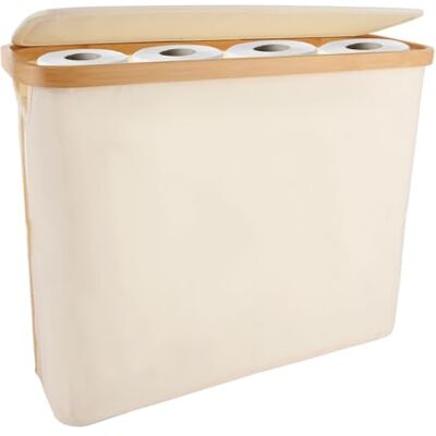 ASelected 23 l förvaringskorg för toalettpapper, 45 x 15 x 35 cm toalettpappersförvaring, toalettpappersförvaring, förvaring, toalettpappersställ, 12 rullar för badrum, tvätt vardagsrum ASelected 23 l förvaringskorg för toalettpapper, 45 x 15 x 35 cm toalettpappersförvaring, toalettpappersförvaring, förvaring, toalettpappersställ, 12 rullar för badrum, tvätt vardagsrum