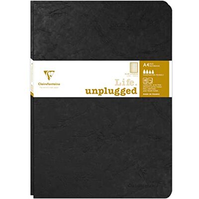 Clairefontaine 733071C Age Bag DUO set de 2 cahiers piqués 21x29,7cm 96p ligné + marge noir Clairefontaine 733071C Age Bag DUO set de 2 cahiers piqués 21x29,7cm 96p ligné + marge noir