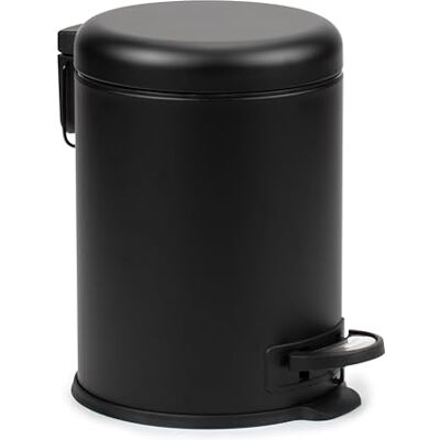 Tatay Soptunna med Pedal för Badrum, 5 L, Starkt och Elegant Rostfritt Stål Soptunna för Avfall Tyst Mjukstängande Lock Avtagbar och Hygienisk Hink Kompakt Design Enkel Rengöring, Svart Tatay Soptunna med Pedal för Badrum, 5 L, Starkt och Elegant Rostfritt Stål Soptunna för Avfall Tyst Mjukstängande Lock Avtagbar och Hygienisk Hink Kompakt Design Enkel Rengöring, Svart