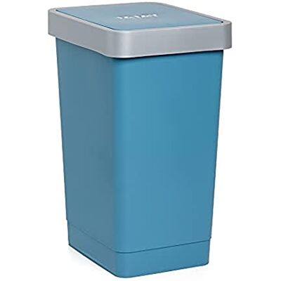 Tatay Köksavfallshink med Svänglock Smart 25 L, 26x34x47 Cm, för Hemmet Avfallshink för Avfall För 30 L Soppåsar Tålig BPA-Fri Plast Kompakt och Funktionell Design Enkel Rengöring, Blå Tatay Köksavfallshink med Svänglock Smart 25 L, 26x34x47 Cm, för Hemmet Avfallshink för Avfall För 30 L Soppåsar Tålig BPA-Fri Plast Kompakt och Funktionell Design Enkel Rengöring, Blå