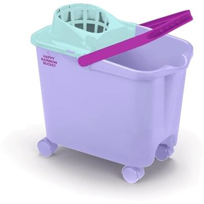 Genius Happy Rainbow Mopphink med avlopp och svängbara hjul Återvunnen 14L hållbar idealisk för golv- och hushållsrengöring Genius Happy Rainbow Mopphink med avlopp och svängbara hjul Återvunnen 14L hållbar idealisk för golv- och hushållsrengöring