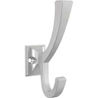 Franklin Brass Classic Edge (4-Pack) Coat and Hat Wall Hooks Double Hooks for Hanging Matte Nickel Wall Mount Hanger Backpack, Purse, Bag, Towel Organization Decorative Wall Hooks B47250K-MN-C Franklin Brass Classic Edge (4-Pack) Coat and Hat Wall Hooks Double Hooks for Hanging Matte Nickel Wall Mount Hanger Backpack, Purse, Bag, Towel Organization Decorative Wall Hooks B47250K-MN-C