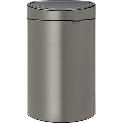 Brabantia Touch Bin New, 40 liter, Plastinnerhink Platinum Brabantia Touch Bin New, 40 liter, Plastinnerhink Platinum