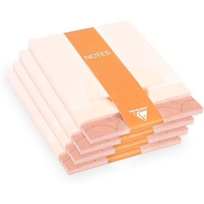 Clairefontaine 116070C en uppsättning med 4 memoblock med 90 ark, 30 ark per format/avtagbara tryck/elfenbenspapper 90 g/3 nivåer/10 x 14 x 0,8 cm Terracotta Collection Clairefontaine 116070C en uppsättning med 4 memoblock med 90 ark, 30 ark per format/avtagbara tryck/elfenbenspapper 90 g/3 nivåer/10 x 14 x 0,8 cm Terracotta Collection