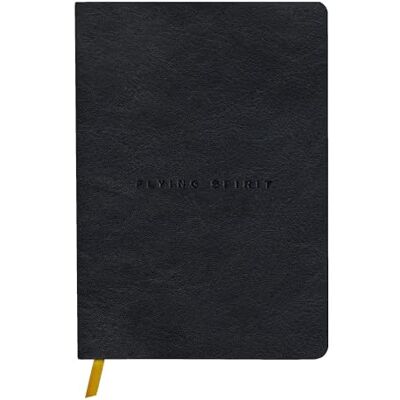 Clairefontaine 104946C En Flying Spirit trådsydd pappersanteckningsbok 180 elfenbensfärgade sidor 14,8 x 21 cm 90 g fodrad, slätt läderomslag i lammskinn, vit Clairefontaine 104946C En Flying Spirit trådsydd pappersanteckningsbok 180 elfenbensfärgade sidor 14,8 x 21 cm 90 g fodrad, slätt läderomslag i lammskinn, vit
