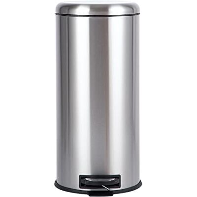 Amazon Basics Rostfritt stål 30L stegaffaldsbehållare - Sopbehållare Amazon Basics Rostfritt stål 30L stegaffaldsbehållare - Sopbehållare