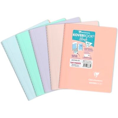 Clairefontaine 366681C Lot de 5 Cahiers à Spirale Koverbook Blush – A5 14,8 x 21 cm – 160 sidor Petits Carreaux – Papier Blanc 90 g – Couverture Enveloppante Polypro ogenomskinlig – Couleurs Clairefontaine 366681C Lot de 5 Cahiers à Spirale Koverbook Blush – A5 14,8 x 21 cm – 160 sidor Petits Carreaux – Papier Blanc 90 g – Couverture Enveloppante Polypro ogenomskinlig – Couleurs