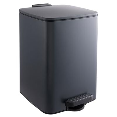Relaxdays Soptunna kök, 12 l, automatisk sänkning, avtagbar innerhink, matt metall, fyrkantig pedal, mörkgrå Relaxdays Soptunna kök, 12 l, automatisk sänkning, avtagbar innerhink, matt metall, fyrkantig pedal, mörkgrå