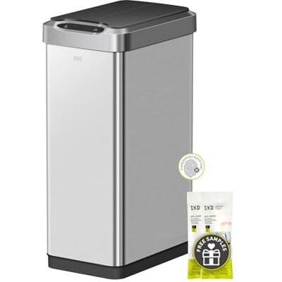 EKO Phantom-T 50 liter / 13,2 gallon vertikal rörelsesensor papperskorg, borstad rostfritt stål finish EKO Phantom-T 50 liter / 13,2 gallon vertikal rörelsesensor papperskorg, borstad rostfritt stål finish