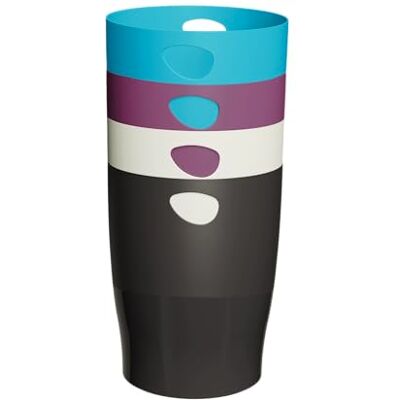 Exacompta Ref. 453101D 1 papperskorg med handtag ECOBIN Titanium Stor kapacitet 15 liter Mått 26,3 x 26,3 x 33,5 cm för kontoret eller hemmet Slumpmässiga färger Exacompta Ref. 453101D 1 papperskorg med handtag ECOBIN Titanium Stor kapacitet 15 liter Mått 26,3 x 26,3 x 33,5 cm för kontoret eller hemmet Slumpmässiga färger