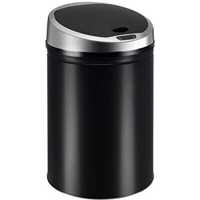 Ribelli rostfritt stål papperskorg 60 liter – papperskorg med sensor – automatisk öppning och stängning – klämring för soppåsar – avtagbart lock – med LED-funktionsdisplay (svart) Ribelli rostfritt stål papperskorg 60 liter – papperskorg med sensor – automatisk öppning och stängning – klämring för soppåsar – avtagbart lock – med LED-funktionsdisplay (svart)