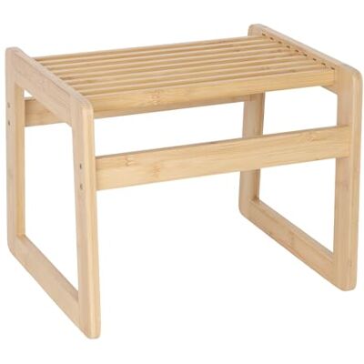 Relaxdays Kompakt bambupall med lameller, bastu, 30 x 38 x 33 cm, naturlig Relaxdays Kompakt bambupall med lameller, bastu, 30 x 38 x 33 cm, naturlig