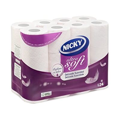 NICKY Ultrasoft Färgat Hygieniskt papper 24 Rullar NICKY Ultrasoft Färgat Hygieniskt papper 24 Rullar