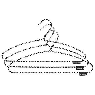 Brabantia Aluminium Kleiderbügel, Klädhängare (3 Pack), Black/White Brabantia Aluminium Kleiderbügel, Klädhängare (3 Pack), Black/White