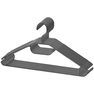 Berlona klädhängare 10 stycken halkfria plasthängare 360° vridbar krok platsbesparande bygel, lätt och funktionell 41 cm x 21 cm för rockar, klänningar, skjortor, tröjor svart Berlona klädhängare 10 stycken halkfria plasthängare 360° vridbar krok platsbesparande bygel, lätt och funktionell 41 cm x 21 cm för rockar, klänningar, skjortor, tröjor svart