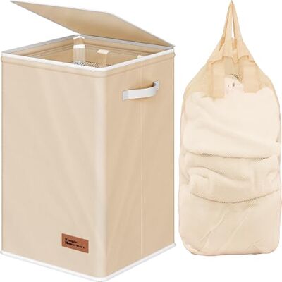 Simple Houseware Enkel husgeråd vikbar tvättkorg med lock, beige Simple Houseware Enkel husgeråd vikbar tvättkorg med lock, beige