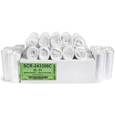 Aluf Plastics 12–16 gallon papperspåsar – (kommersiell 1 000-pack) – källreduktionsseriens värde hög densitet 6 mikronmätare – avsedd för hem, kontor, badrum, papper, styrofoam Aluf Plastics 12–16 gallon papperspåsar – (kommersiell 1 000-pack) – källreduktionsseriens värde hög densitet 6 mikronmätare – avsedd för hem, kontor, badrum, papper, styrofoam