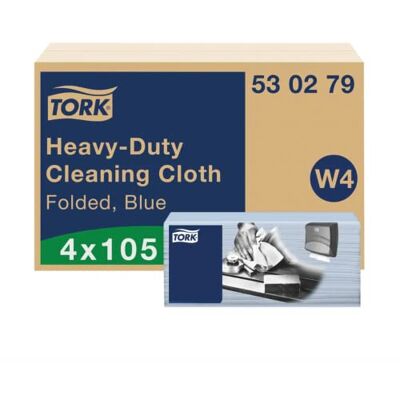 Tork 530279 Extra starka och absorberande rengöringsdukar blå W4 5 x 105 våtservetter Tork 530279 Extra starka och absorberande rengöringsdukar blå W4 5 x 105 våtservetter