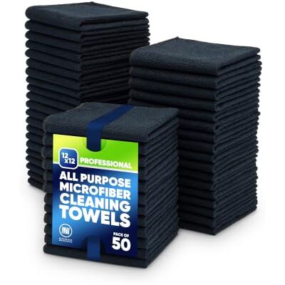 Microfiber Wholesale 30,48 cm x 30,48 cm mikrofiberdukar (50-pack) återanvändbara handdukar, tvätttrasor, dammduk, mångsidig: kök, disk, bilar, butik, glas (svart) Microfiber Wholesale 30,48 cm x 30,48 cm mikrofiberdukar (50-pack) återanvändbara handdukar, tvätttrasor, dammduk, mångsidig: kök, disk, bilar, butik, glas (svart)