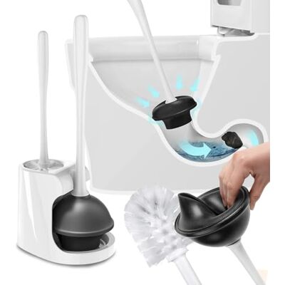 Avilia 3 i 1 set badrumsbricka, tillbehör, inkluderar professionell toalettborste, halkfri stödbas modern platsbesparande och hygienisk perfekt för hem, kontor och hotell Avilia 3 i 1 set badrumsbricka, tillbehör, inkluderar professionell toalettborste, halkfri stödbas modern platsbesparande och hygienisk perfekt för hem, kontor och hotell