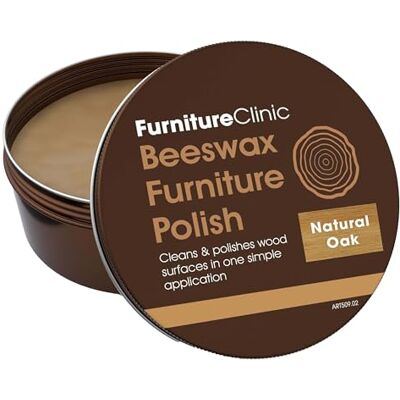 Furniture Clinic naturlig ekfärgad bivaxpolering för trä och möbler – 200 ml. Naturligt efterbehandling trävax för alla typer av möbler och träytor. Färg, skydda och förbättra Furniture Clinic naturlig ekfärgad bivaxpolering för trä och möbler – 200 ml. Naturligt efterbehandling trävax för alla typer av möbler och träytor. Färg, skydda och förbättra