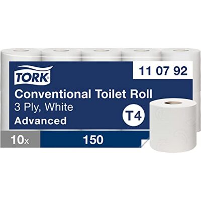 Tork Toalettpapper vit T4, Advanced, 3-lagers, 70 x 150 ark, 110792 Tork Toalettpapper vit T4, Advanced, 3-lagers, 70 x 150 ark, 110792