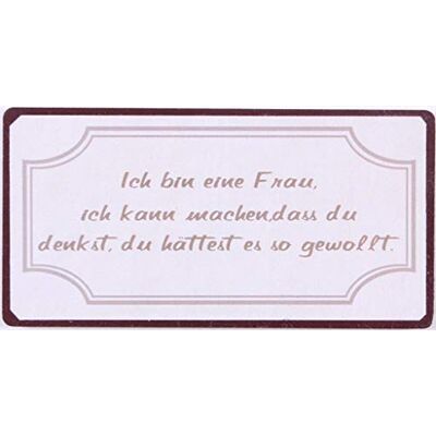 Lafinesse Dekorativ kylskåpsmagnet för hem Ich bin eine frau ich kann machen dass... 5 cm x 10 cm Lafinesse Dekorativ kylskåpsmagnet för hem Ich bin eine frau ich kann machen dass... 5 cm x 10 cm