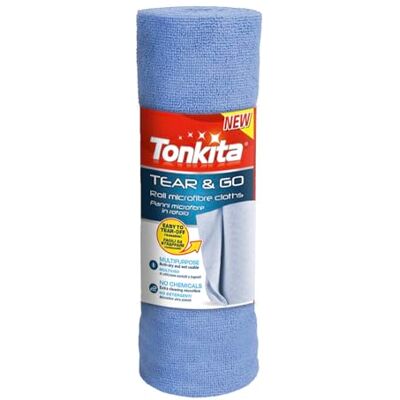 Tonkita Tear&Go mikrofiberduk rulle – 20 återanvändbara rengöringsdukar (30 x 30 cm) Tonkita Tear&Go mikrofiberduk rulle – 20 återanvändbara rengöringsdukar (30 x 30 cm)