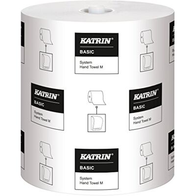 Katrin 460201 Klassiskt system handduk rulle, 2 lager, vit (paket med 6) Katrin 460201 Klassiskt system handduk rulle, 2 lager, vit (paket med 6)
