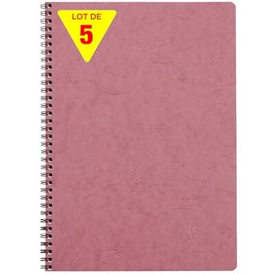 Clairefontaine 781426Cpack Age Bag cahier reliure intégrale 21x29,7cm 100p Q.5x5 rose antique PAQ DE 5 Clairefontaine 781426Cpack Age Bag cahier reliure intégrale 21x29,7cm 100p Q.5x5 rose antique PAQ DE 5