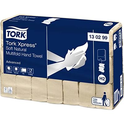 Tork Xpress Mjuk Multifold Handdukar natur H2, Advanced-kvalitet, slittålig, 2-lagers, 21 x 180 ark, 130289 Tork Xpress Mjuk Multifold Handdukar natur H2, Advanced-kvalitet, slittålig, 2-lagers, 21 x 180 ark, 130289