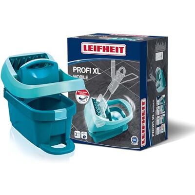 Leifheit Pressa Profi XL Secchio lavapavimenti con ruote, Secchio con strizzatore e maniglia, Secchio pulizie per mani sempre asciutte e pulite Leifheit Pressa Profi XL Secchio lavapavimenti con ruote, Secchio con strizzatore e maniglia, Secchio pulizie per mani sempre asciutte e pulite