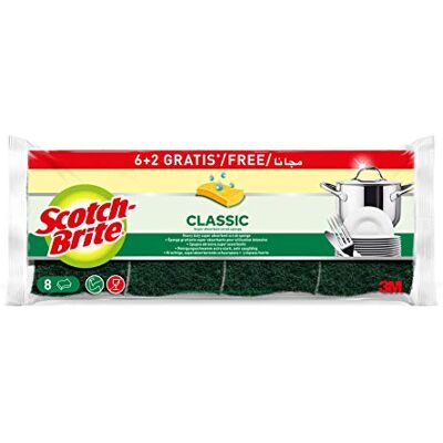 Scotch-Brite Classic rengöringssvamp, 6 stycken/förpackning + 2 gratis Scotch-Brite Classic rengöringssvamp, 6 stycken/förpackning + 2 gratis