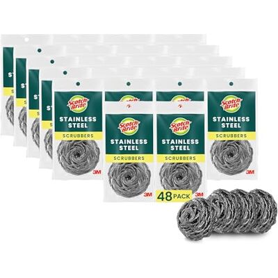 Scotch-Brite Stainless Steel Scrubbing Pads, 48 Scrubbing Pads Scotch-Brite Stainless Steel Scrubbing Pads, 48 Scrubbing Pads