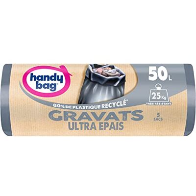 Handy Bag HANDY väska rullar med 5 GRAVATS 50 L, 80% återvunnen plast, stöder belastning upp till 25 kg, 60 x 85 cm Handy Bag HANDY väska rullar med 5 GRAVATS 50 L, 80% återvunnen plast, stöder belastning upp till 25 kg, 60 x 85 cm