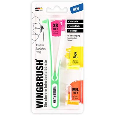 Wingbrush Interdental Borstar Startpaket inkl. 3 x utbytbara Borstar Wingbrush Interdental Borstar Startpaket inkl. 3 x utbytbara Borstar