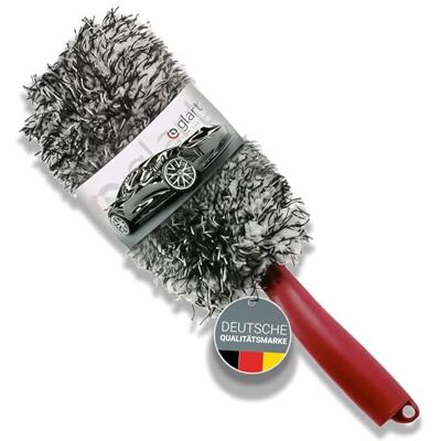 Glart 44FB2 premium mikrofiber bilkant borste med avtagbart skydd för dyra fälgar – bilvård för legeringsfälgar, använd innan däcket glanser. från fälgbädd till ekrar. Glart 44FB2 premium mikrofiber bilkant borste med avtagbart skydd för dyra fälgar – bilvård för legeringsfälgar, använd innan däcket glanser. från fälgbädd till ekrar.