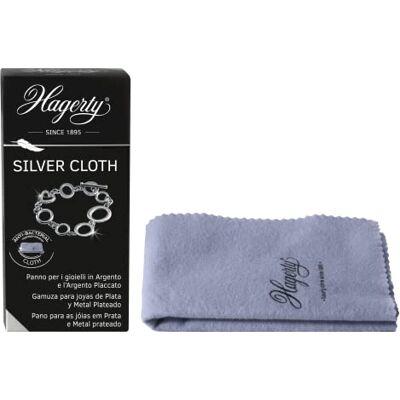 Hagerty Silver Cloth silverputsduk 36x30cm I impregnerad bomullsduk I effektiv silverrengöringsduk med oxideringsskydd för rengöring av silversmycken och silverpläterade föremål. Hagerty Silver Cloth silverputsduk 36x30cm I impregnerad bomullsduk I effektiv silverrengöringsduk med oxideringsskydd för rengöring av silversmycken och silverpläterade föremål.