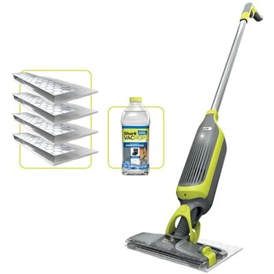 Shark VacMop 2-i-1 trådlös spraydammsugare, 4 x engångsdynor, 355 ml golvrengöringsmedel, lätt, mindre än 2 kg, underhållsfri rengöring, kolgrå, VM200EU Shark VacMop 2-i-1 trådlös spraydammsugare, 4 x engångsdynor, 355 ml golvrengöringsmedel, lätt, mindre än 2 kg, underhållsfri rengöring, kolgrå, VM200EU